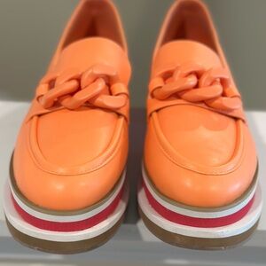 Coconuts by Matisse Vibrant Orange Chain Loafers